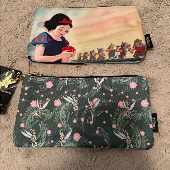 Loungefly Disney Snow White and Tinkerbell Coin Pouches - Picture 1 of 9